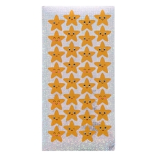 Gold Sparkly Star Shape Stickers - 22mm